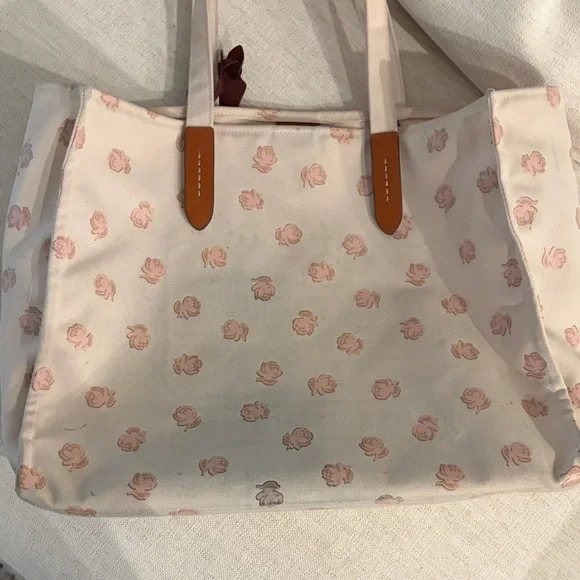 Coach Cream Tote with Brown Accents - Picture 5 of 9